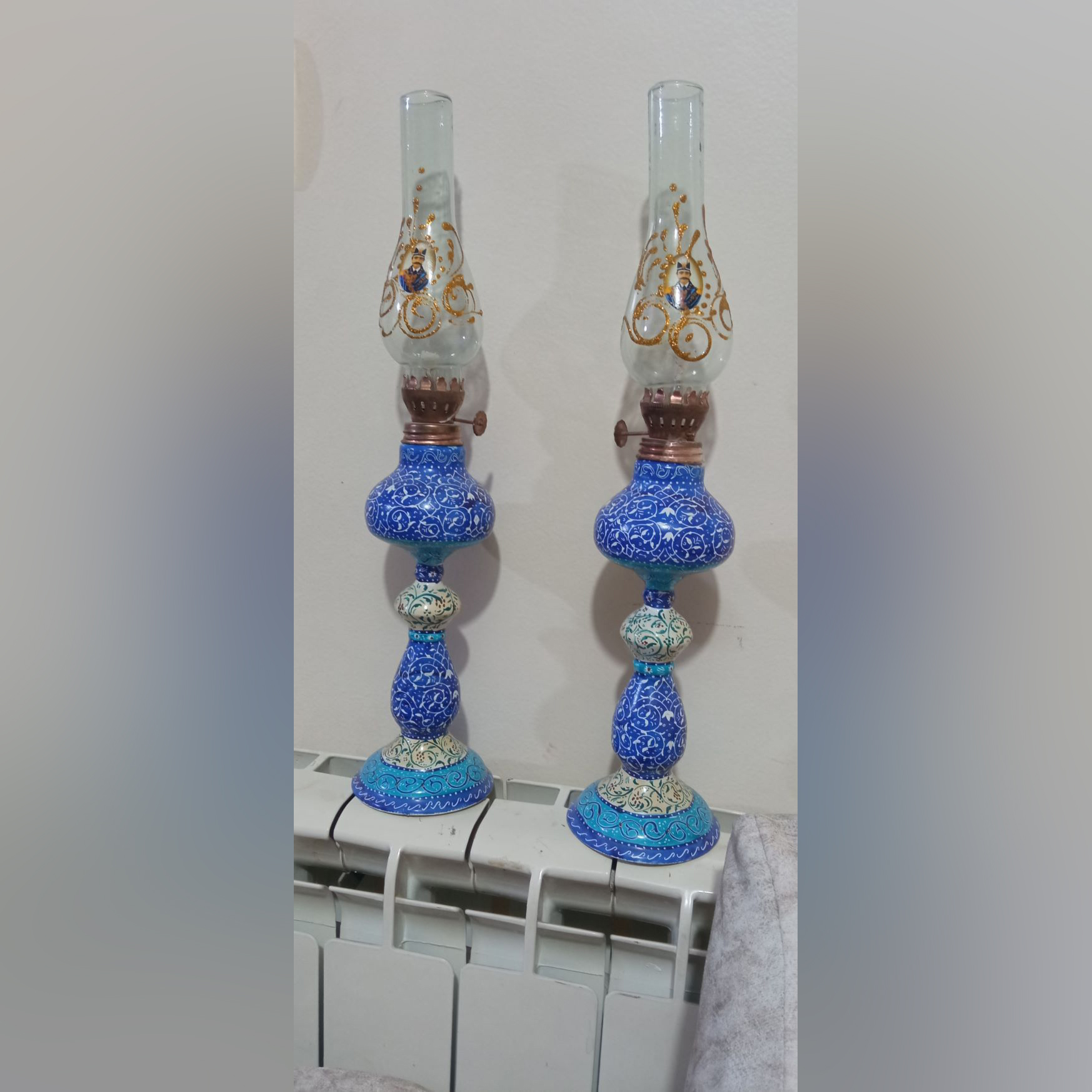 چراغ مینا کاری شده مس 